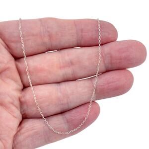 Vintage Sterling Silver 925 Cable Link Chain Necklace 18.5"